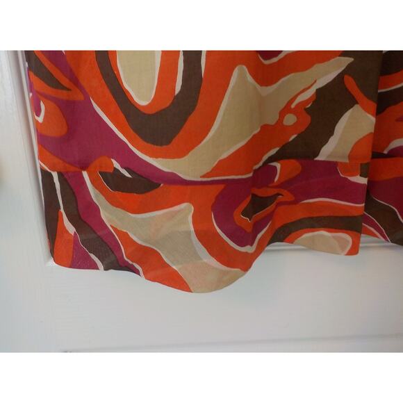 Two Star Dog Orange Dress Women Small Y2K Boho Multicolor Silk Sheath Sleeveless - Picture 3 of 9